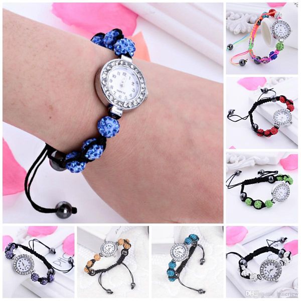 

charms bracelets for women crystal ab clay disco balls shamballa bracelet like watch bracelet bangle, Golden;silver