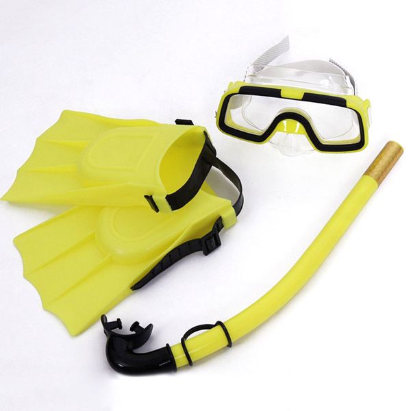 

children diving mask set anti-fog swimming goggle masks snorkel fins kit for kids boys girls mck99