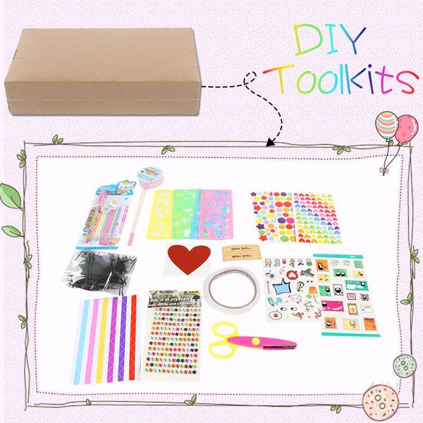 

diy handmade decorating greeting card kit tools set printed mixed pattern art paper for children decoration #3f