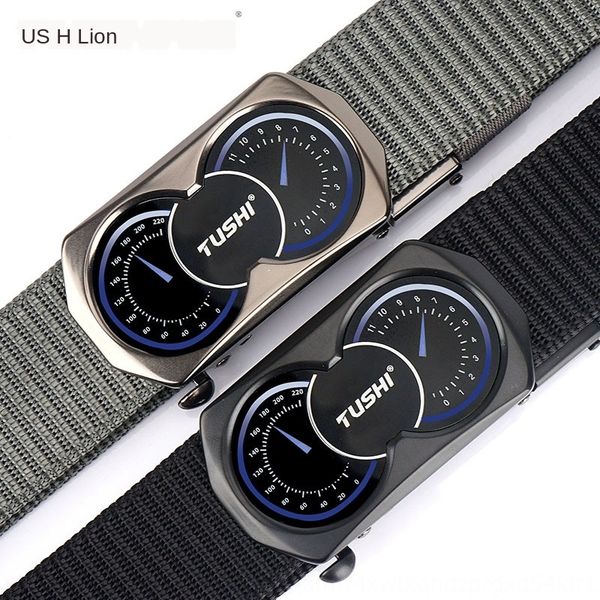 

automatic buckle business leisure men's car nylon men's belt belt, Black;brown