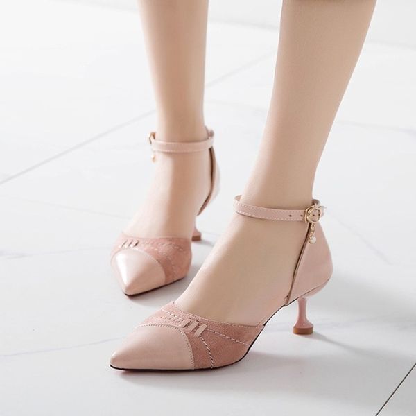 

fashion women high heels female concise shoes pointed toe sandals high heelsfor lady office shoes tacones mujer y16-15, Black