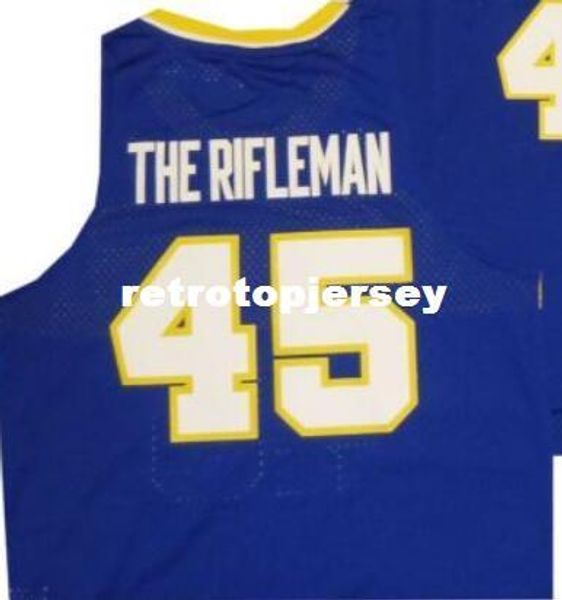 

sewn chuck #45 person nickname the rifleman jersey clearance mens vest size xs-6xl stitched basketball jerseys ncaa, Black;blue