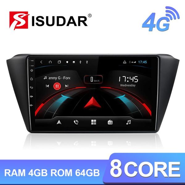 

isudar h53 4g android car multimedia 1 din auto radio for fabia 2015-2019 gps octa core 4gb rom 64gb 1080p camera dvr car dvd