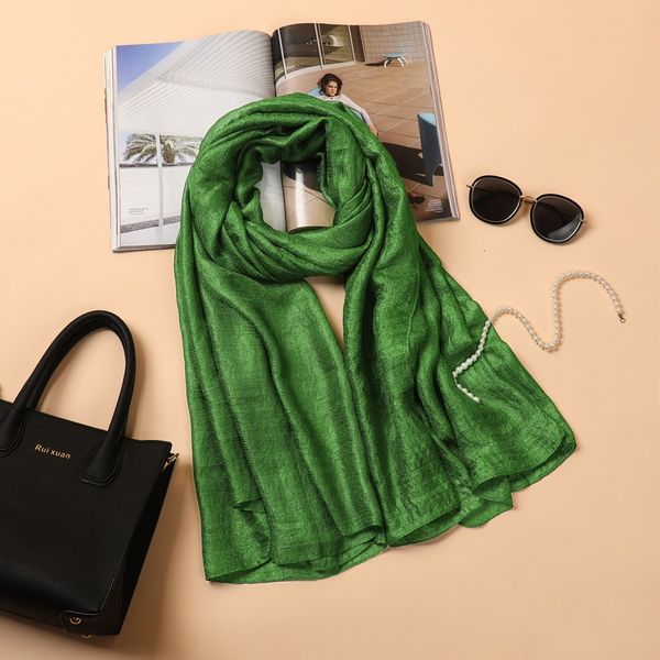 

large size 180*100cm solid women silk scarf travelling beach shawl and echarpe summer wraps scarves muslim female hijab foulard