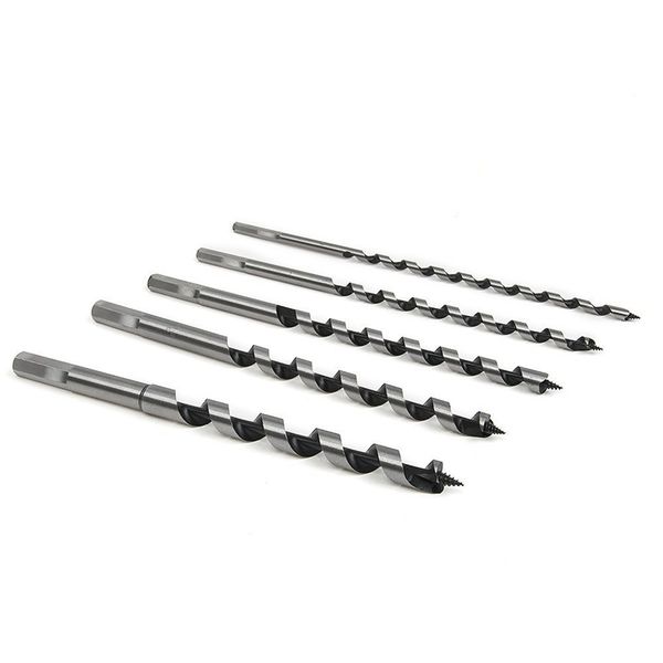 

5pcs 230mm hexagon shank auger drill bits set long ship wood hole cutter woodworking tool