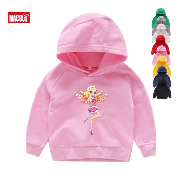 

children lolirock magical girls funny hoodies autumn baby girls cute long sleeves hoodies kids white long sleeves 2t-8t, Black