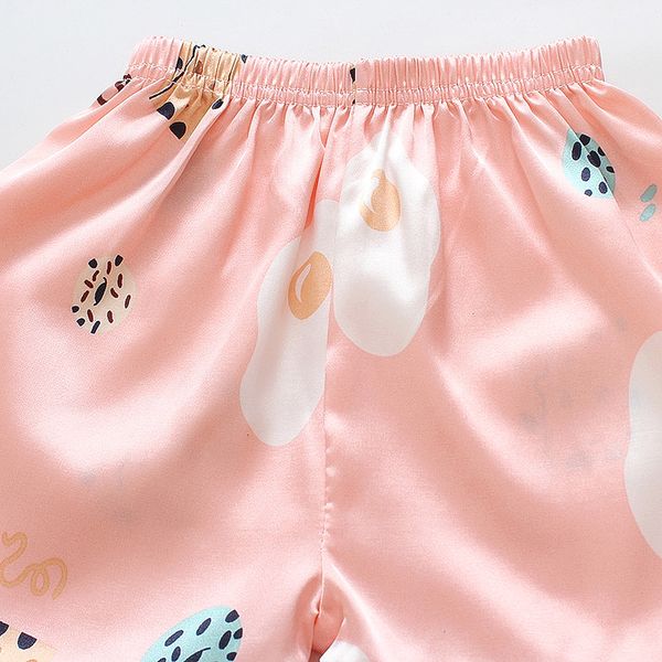 

девушки шелк главная костюм с коротким рукавом детские pijama симпатичные pijamas infantis лето fortniter roupa стежка пижама дети, Blue;red