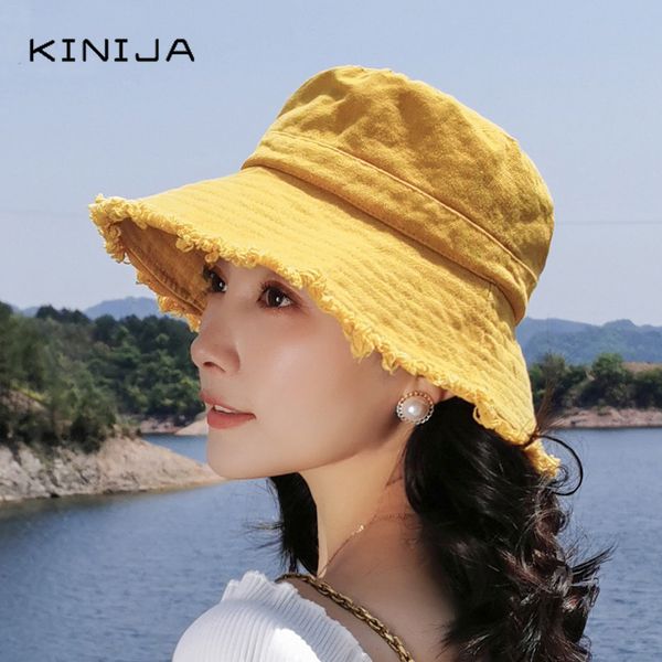 

burrs sun hat women summer sun protection panama hat pure color outdoor fisherman visor basin cap harajuku bucket beach, Blue;gray