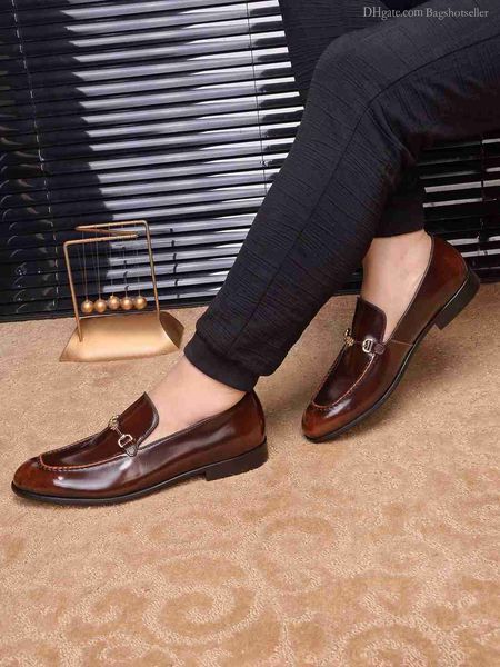 

men dress shoes cow leather buckle strap office business wedding handmade mixed color brogue formal pointed toe oxfords wan1, Black;red