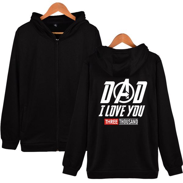 

толстовка с капюшоном на молнии harajuku print i love you 3000 толстовка с капюшоном для мужчин и женщин осень одежда японская уличная одежд, Black