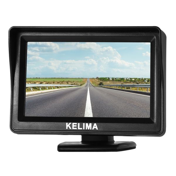 

4.3\" car lcd display monitor 120 degree waterproof 4 leds rear view camera