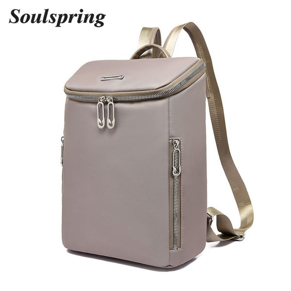 

new anti-theft cloth backpack school teenager 2019 fashion women solid zipper travel backpack female oxford travel bag sac
