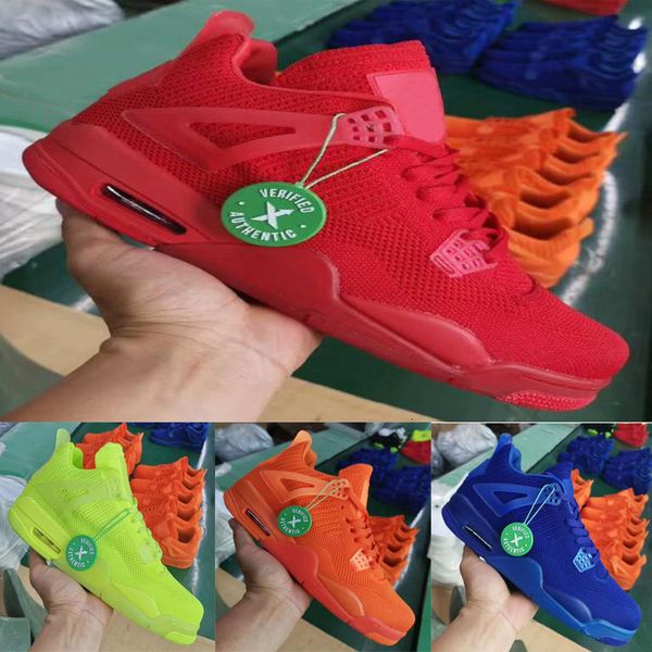 

new arrive 4s university red basketball shoes for men fashion mens volt hyper royal total orange trainer sports sneakers us 7-13