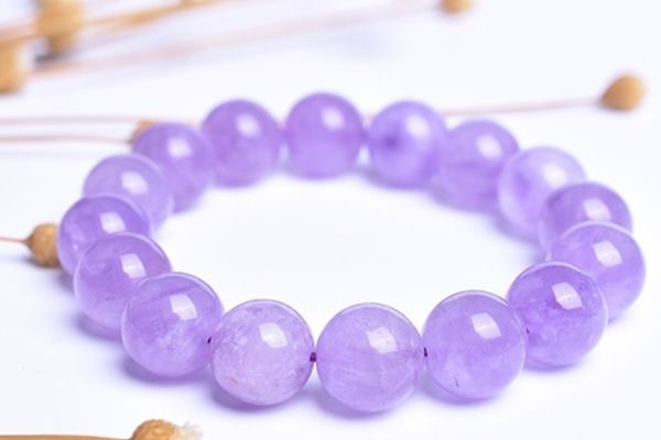 

natural lavender amethyst hand string fresh dream purple bracelet for good luck gift to friend ing, Golden;silver