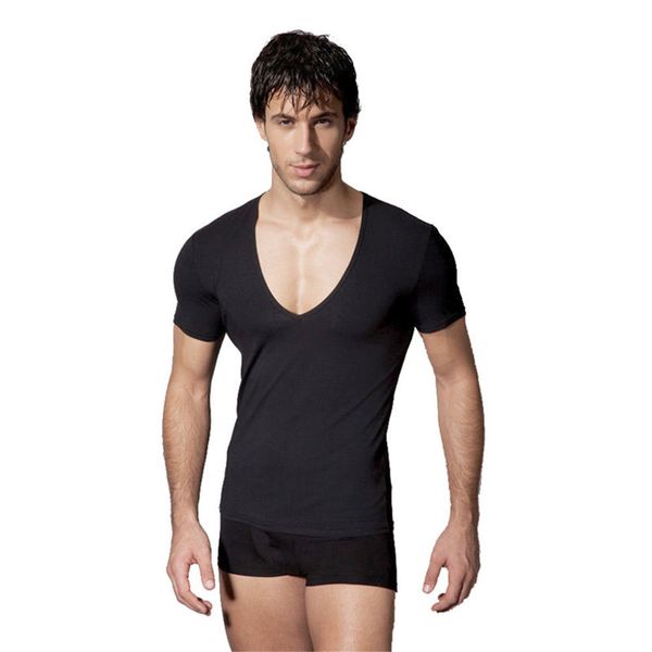 

new t-shirt men tights fitness quick dry casual stretch tee shirt fitness plus size men solid v neck slim fit, White;black