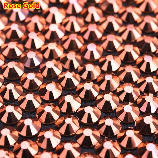 

ss3-ss30 mixed size shiny glass strass nail art rhinestones rose gold flatback non ix rhinestones for nails diy, Silver;gold