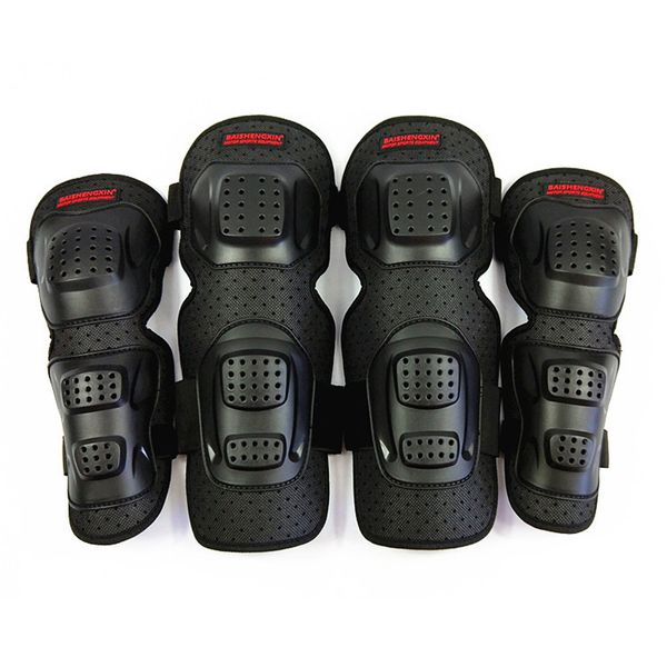 

4 pcs motorcycle kneepad moto elbow knee pads motocross racing protective gear protector guards kit with breathable hole