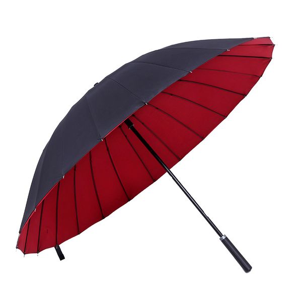 

long handle big golf umbrella women gifts travel parasol rain umbrella men quality 24k strong double windproof glassfiber