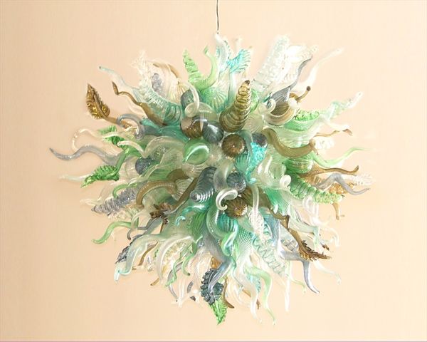 

modern crystal murano glass chandelier lightings customized colored blown glass chain pendant lamps for l lobby decor