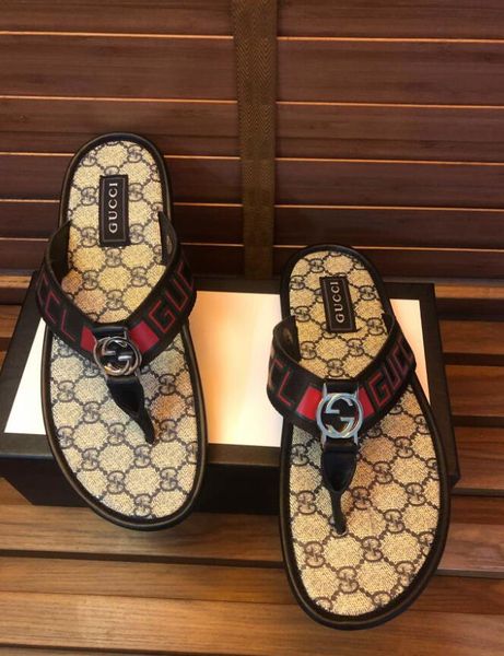 

Newest Luxury Brand Women Print Leather Sandal Striking Gladiator Style Designer Leather Outsole Perfect Flat Canvas Plain Sandal Size 35-45