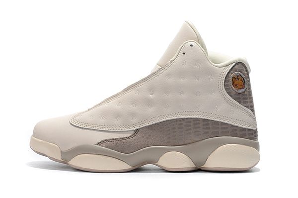 

2019 new arrival 13s white grey leather meshes men outdoor shoes sneakers size 7-13