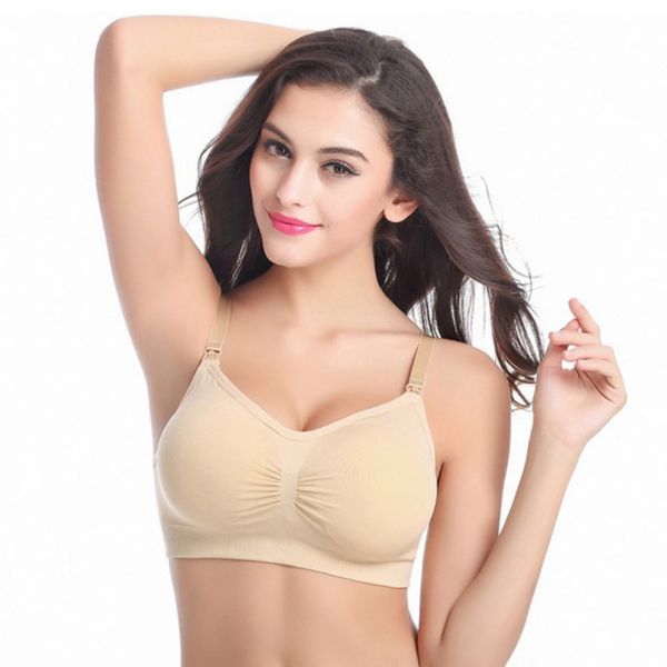 

good seamless maternity care feeding pregnant woman bra lady outdoor sports yoga bra im, White;black