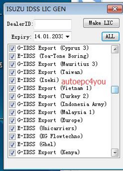 

for isuzu e-idss and g-idss keygen unlocked
