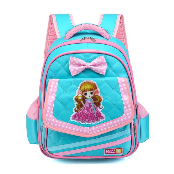 

korean-style girl's young student's children's school bags 1-2 grade cartoon little princess backpack bow girl backpack