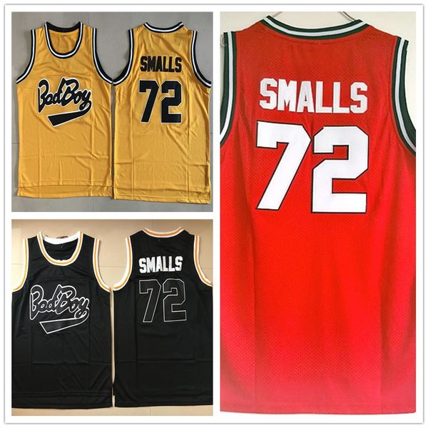 

movie mens biggie smalls jersey notorious b.i.g. bad boy basketball jersey #72 biggie smalls stitched basketball shirts embroidered, Black;red