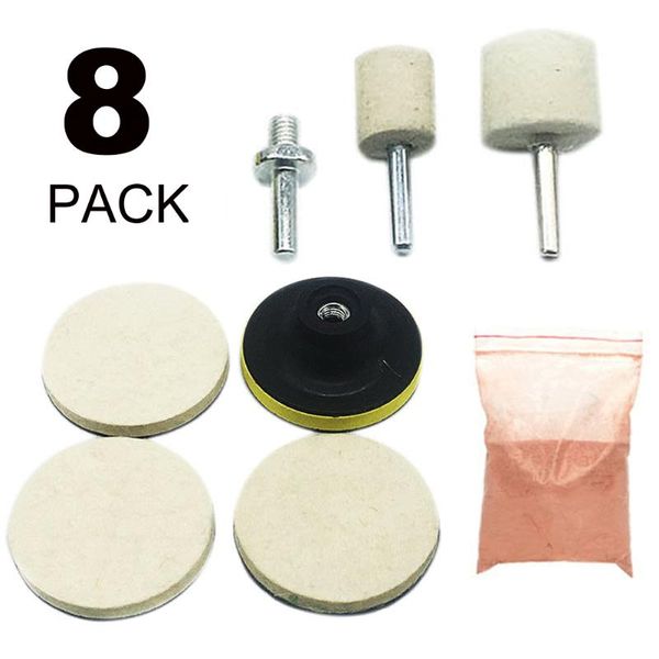 

8x glass polishing scratch removal kit for car suv windshield front/rear window