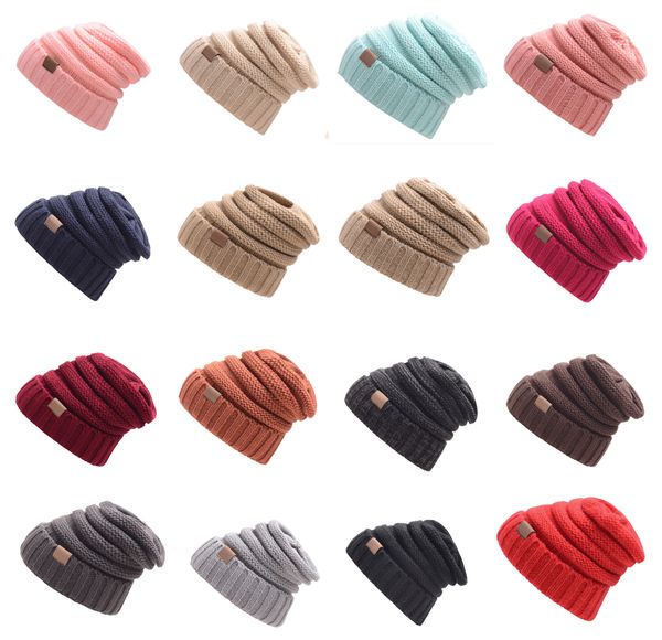

17 color cc beanie trendy fedora knitted hats luxury cable slouchy cap winter fashion beanies outdoor ski hats slouch cap, Blue;gray