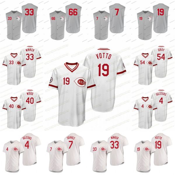 

19 joey votto turn back the clock jersey jesse winker yasiel puig luis castillo eugenio suarez anthony desclafani alex wood baseball, Blue;black