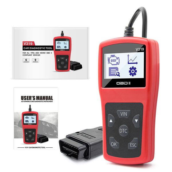 

v319 car scanner tool eobd obd2 multi language diagnostic engine fault code reader