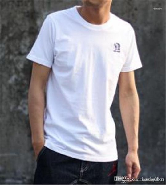 

color breathable tshirt slim crew neck casual luxury mens tees indian print mens designer solid, White;black