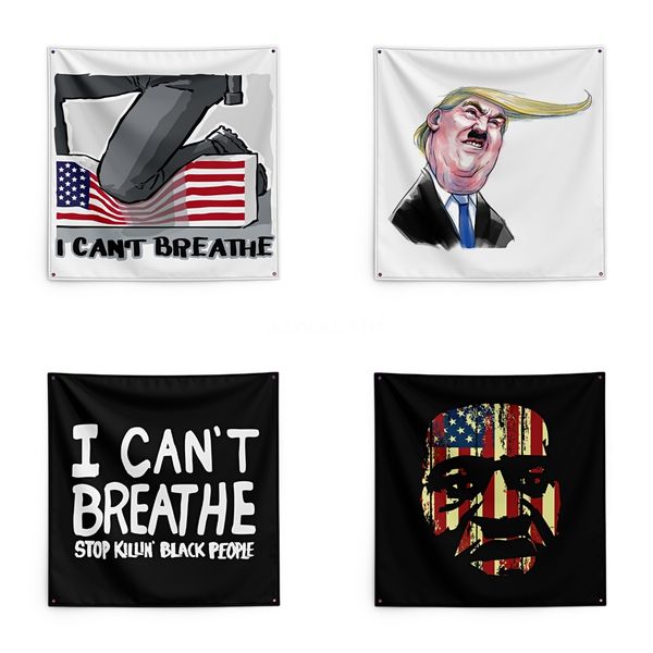 

justice for george floyd printing tapestry black lives matter household wall banner 150*150cm #qa54041