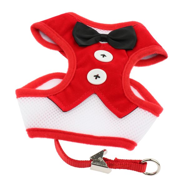 

cute bowknot design comfort dog vest harness leash dog outdoor walking vest