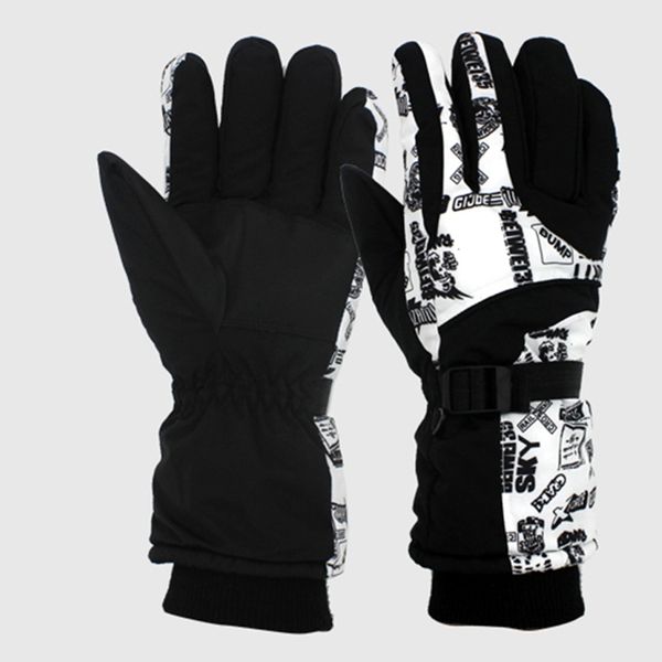 

wholesale- outdoor winter full finger thick windproof adjustable thermal gloves sportswear accessories for skiing climbing
