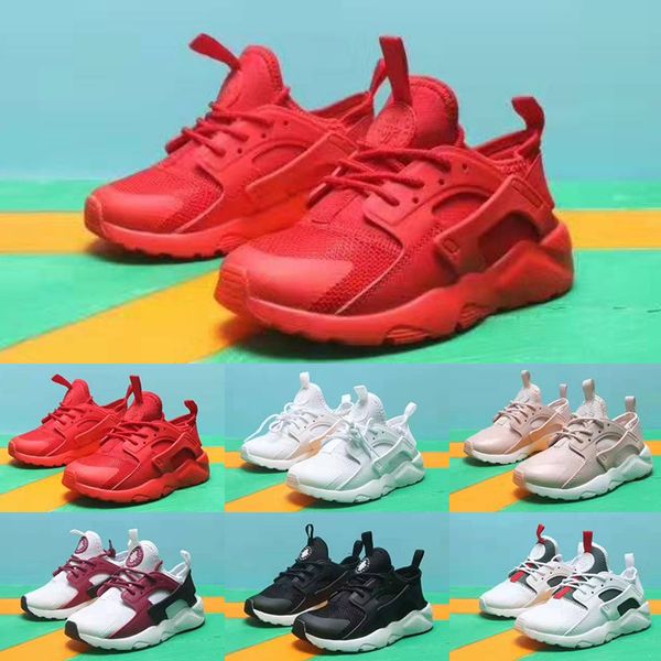 

huarache 7.0 kids running shoes children designer hurache casual trainers breathable classical sneakers infant baby size 22-36, Black