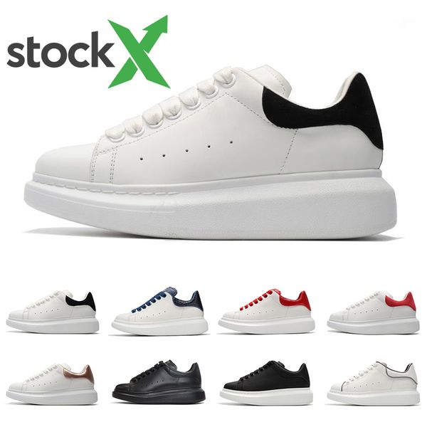 

High Quality Black white red Luxury Fashion Mens Casual Shoes Brand Gold Low Cut Leather Flat designers men women sports sneakers 36-44