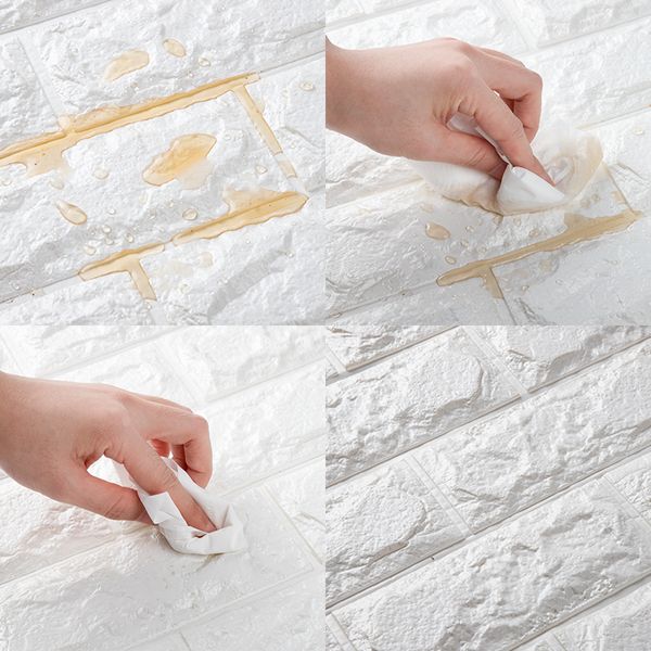 

background 3d decor home diy brick wall stickers waterproof wallpaper art decorative made decals kitchen easy clean soundproof
