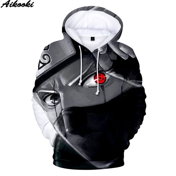

aikooki anime naruto hoodies men women winter pullovers 3d hooded oversized sweatshirts naruto 3d hoodies men xxs-4xl, Black