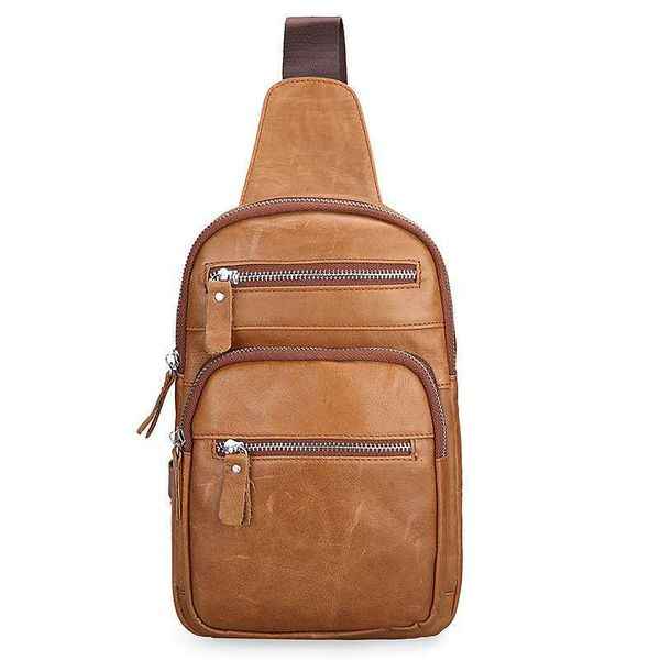 

chest pack genuine leather men chest bag messenger bag men cowhide leather crossbody casual shoulder bags