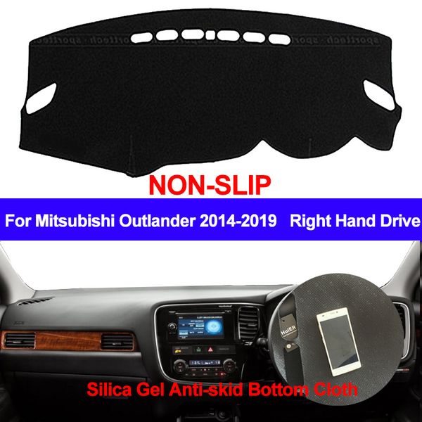 

car auto dashboard cover anti-uv dashmat pad silicone non-slip carpet for mitsubishi outlander 2014 2015 2016 2017 2018 2019 rhd