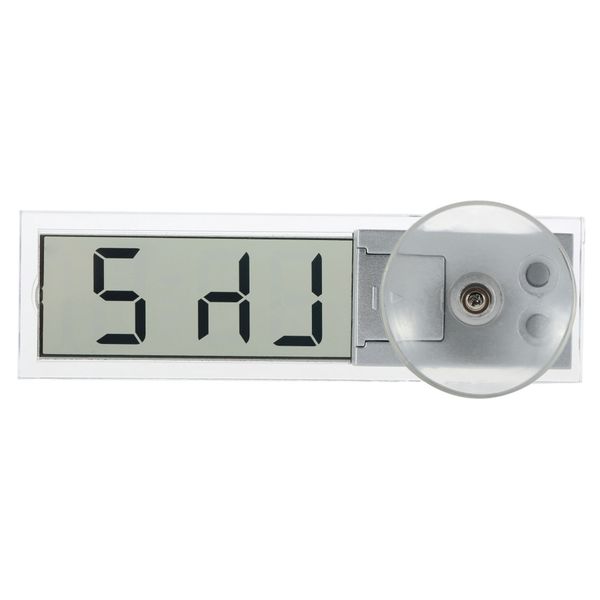 

1pcs search durable transparent car electronic clock lcd display digital with sucker lcd watch clock