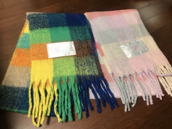 

2019 new color plaid scarf autumn and winter warm long cashmere tassel collar women fashion, Silver