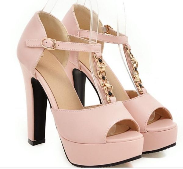 

2019 women's sandals in summer with new style high heel coarse heel waterproof table @100, Black