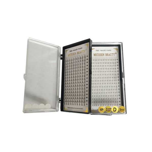 

metesen beauty natural sil premade volume lash fans lashes 16rows 7p volume synthetic long false eyelashes make up