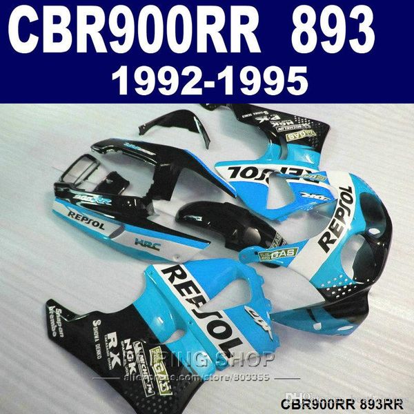

7gifts fairing kit honda cbr900rr cbr 893 1992-1995 blue white black fairings set cbr 900 rr 09 10 11 mu89