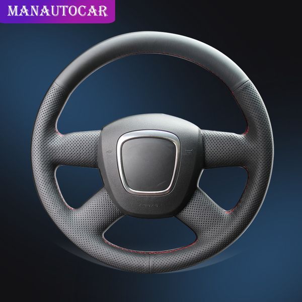 

car braid on the steering wheel cover for a3 (8p) sportback a4 (b8) a4 (b7) a6 (c6) auto wheel covers interior accessories