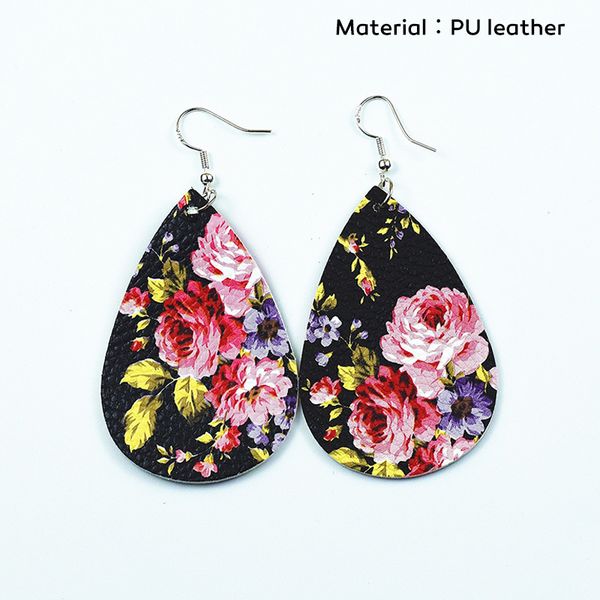 

cpop модные капли воды искусственная кожа серьги красочные цветок личи модные серьги для женщин аксессуары ювелирные изделия подарок поставк, Silver